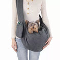 Load image into Gallery viewer, JESPET Comfy Pet Sling for Small Dog Cat, Hand Free Sling Bag Breathable Soft Knit with Front Pocket, Travel Puppy Carrying Bag, Pet Pouch. Machine Washable