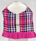Load image into Gallery viewer, Pink Plaid Harness Vest with Ruffle Trim