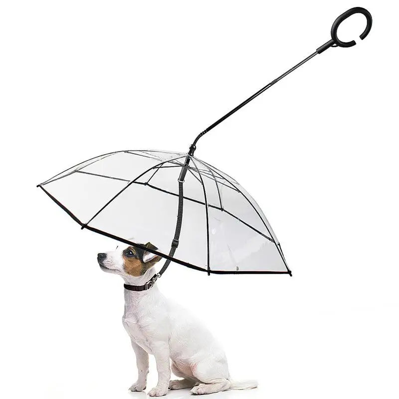 1PC Pet Umbrella Lovely Pet Supplies Rainproof Snowproof Dog Umbrella Leash For Small Dogs Doggy Adjustable Umbrella Rain Gear