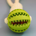 Load image into Gallery viewer, Dog Toys Treat Balls Interactive Hemp Rope Rubber Leaking Balls For Small Dogs Chewing Bite Resistant Toys Pet Tooth Cleaning Bite Resistant Toy Ball For Pet Dogs Puppy
