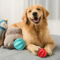Load image into Gallery viewer, Dog Toys Treat Balls Interactive Hemp Rope Rubber Leaking Balls For Small Dogs Chewing Bite Resistant Toys Pet Tooth Cleaning Bite Resistant Toy Ball For Pet Dogs Puppy
