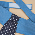 Load image into Gallery viewer, Durable Pet Collar Adjustable Denim Pet Collar With Star Pattern Dog Necktie For Holiday Weddings Formal Events For Dogs

