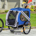 Load image into Gallery viewer, Aosom Dog Bike Trailer Pet Cart Bicycle Wagon Cargo Carrier Attachment For Travel With 3 Entrances Large Wheels For Off-Road & Mesh Screen

