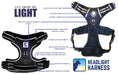 Load image into Gallery viewer, Headlight Harness, Dog Harness with Built In LED Light
