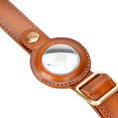 Load image into Gallery viewer, Golden Leather Dog Collars with Apple AirTag Slot
