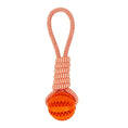Load image into Gallery viewer, Dog Toys Treat Balls Interactive Hemp Rope Rubber Leaking Balls For Small Dogs Chewing Bite Resistant Toys Pet Tooth Cleaning Bite Resistant Toy Ball For Pet Dogs Puppy
