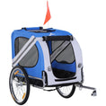 Load image into Gallery viewer, Aosom Dog Bike Trailer Pet Cart Bicycle Wagon Cargo Carrier Attachment For Travel With 3 Entrances Large Wheels For Off-Road & Mesh Screen
