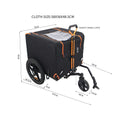 Load image into Gallery viewer, Foldable Pet Jogging Stroller Dog Carriers Bicycle Trailer Pet Dog Cat Bike Trailer Orange And Black - Ideal For Small Pets
