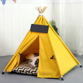 Load image into Gallery viewer, Pet Teepee Tent Dog Cat Bed Portable RWashable Dog Houses Indoor Puppy Beds With Cushion For Small Dogs Cats Rabbits
