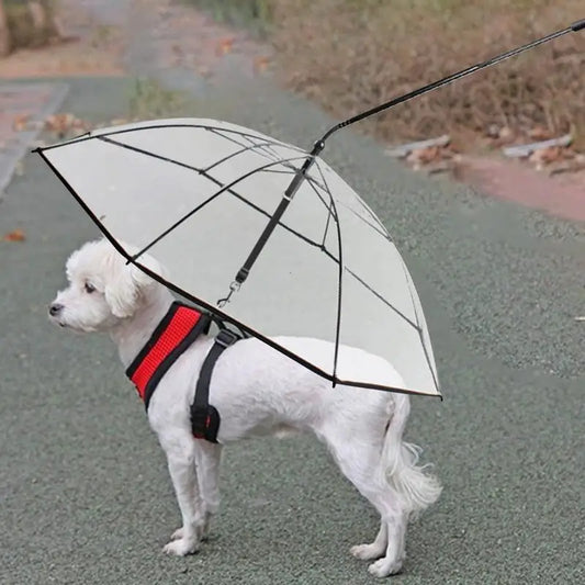 1PC Pet Umbrella Lovely Pet Supplies Rainproof Snowproof Dog Umbrella Leash For Small Dogs Doggy Adjustable Umbrella Rain Gear