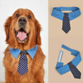 Load image into Gallery viewer, Durable Pet Collar Adjustable Denim Pet Collar With Star Pattern Dog Necktie For Holiday Weddings Formal Events For Dogs
