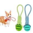 Load image into Gallery viewer, Dog Toys Treat Balls Interactive Hemp Rope Rubber Leaking Balls For Small Dogs Chewing Bite Resistant Toys Pet Tooth Cleaning Bite Resistant Toy Ball For Pet Dogs Puppy
